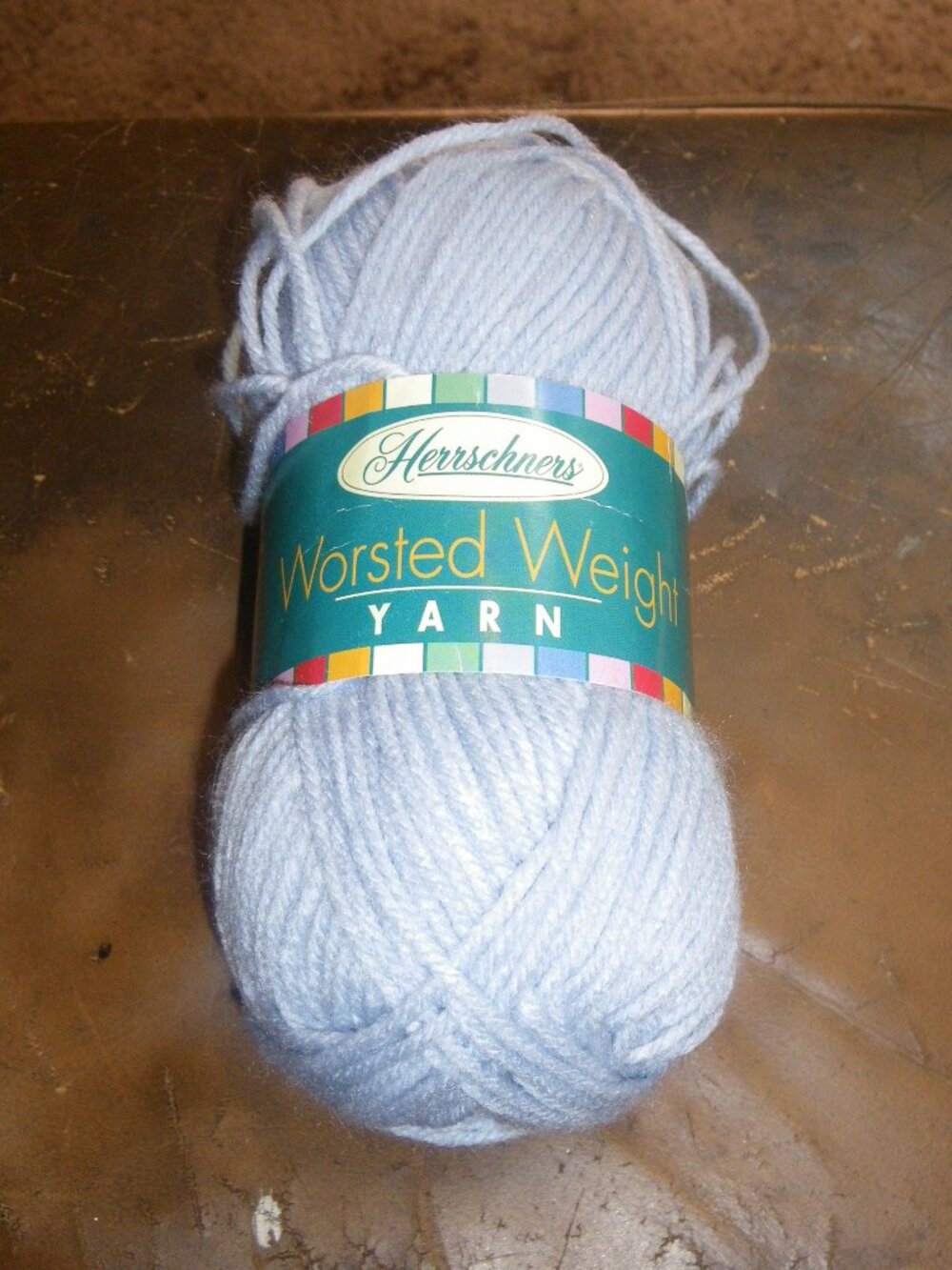 1 Skein Herrschners Worsted Weight Yarn Color Sky Blue 180 yds